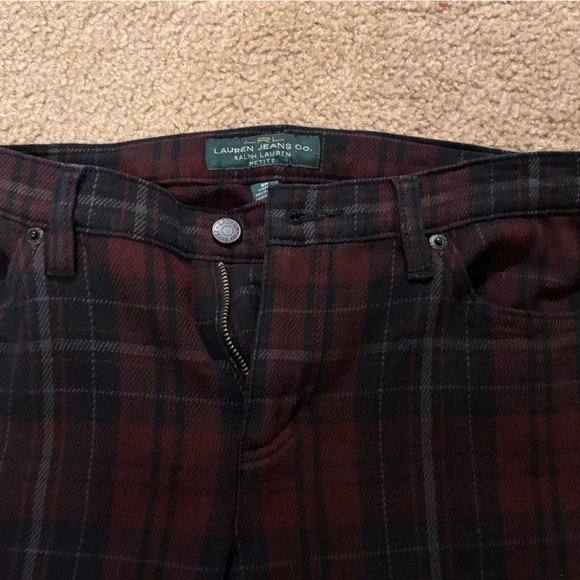 Ralph Lauren Plaid Jeans Modern Straight Size 8P - Picture 4 of 11